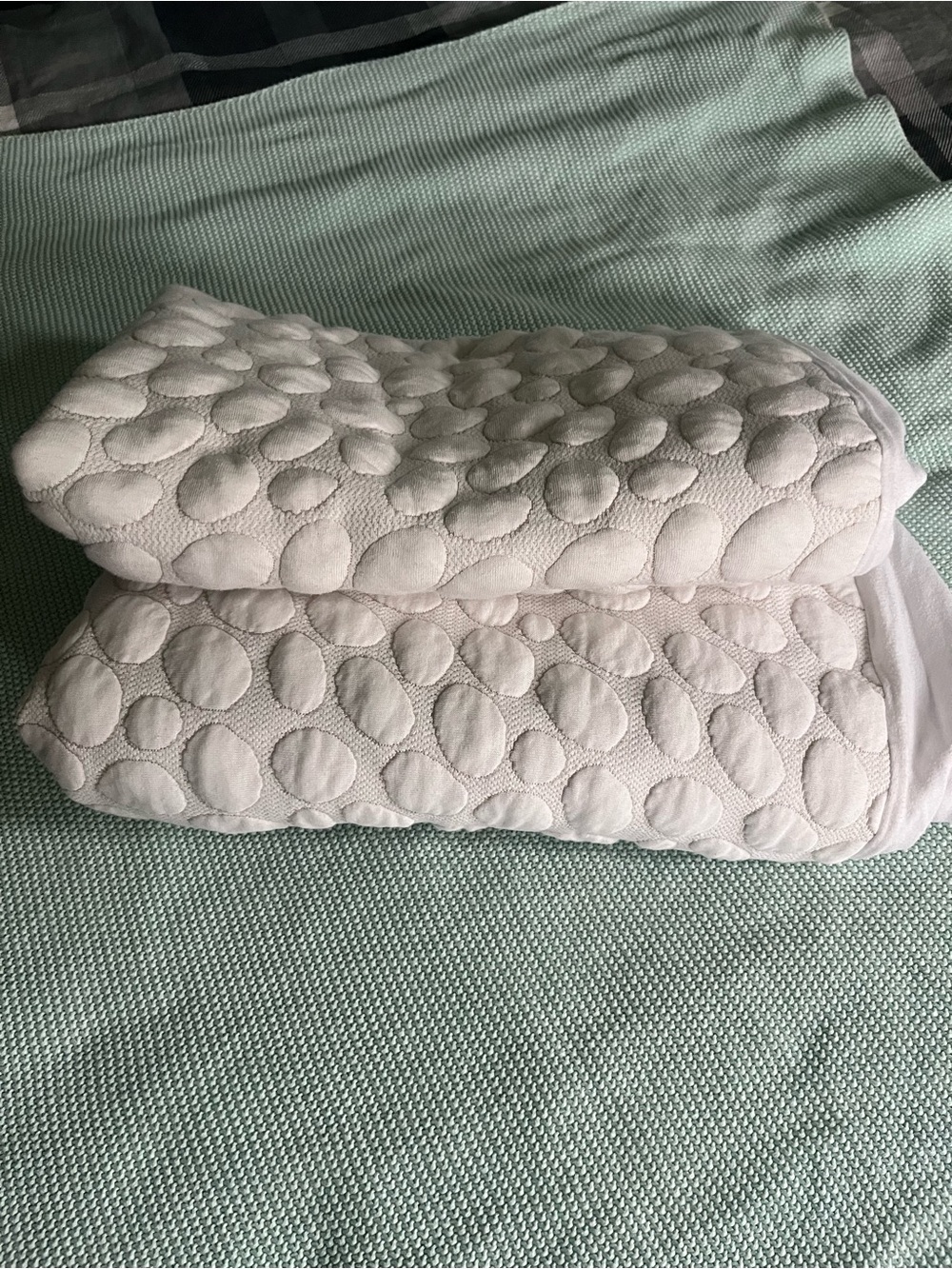 Pebble-Quilted Mattress Crib Mattress Protector, two pack
